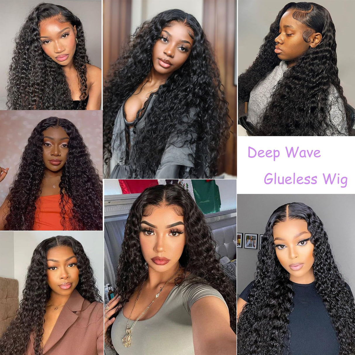 Bugtum Glueless Wigs Human Hair Pre Plucked Pre Cut 5x5 Hd Lace Closure Wear and Go Deep Wave Curly Lace Front Wigs for Black Women Wet and Wavy Natural Hairline (22 Inch)