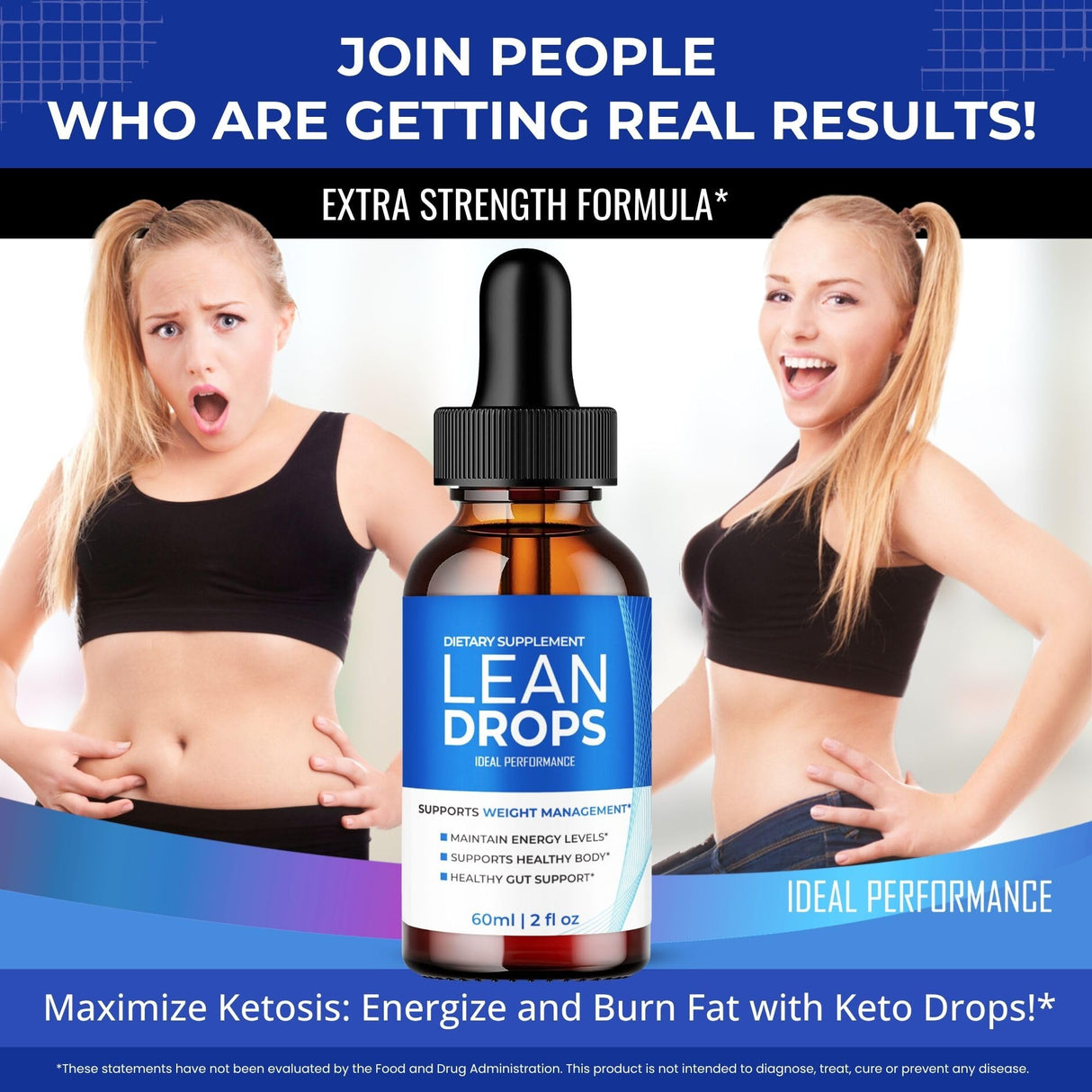 Lean Drops, Official Lean Droppers Supplement - Maximum Strength, All Natural Keto Liquid Formula to Sustain Active Lifestyle & Fitness Goals, Premium Lean Drops Advanced Reviews (2 Pack)
