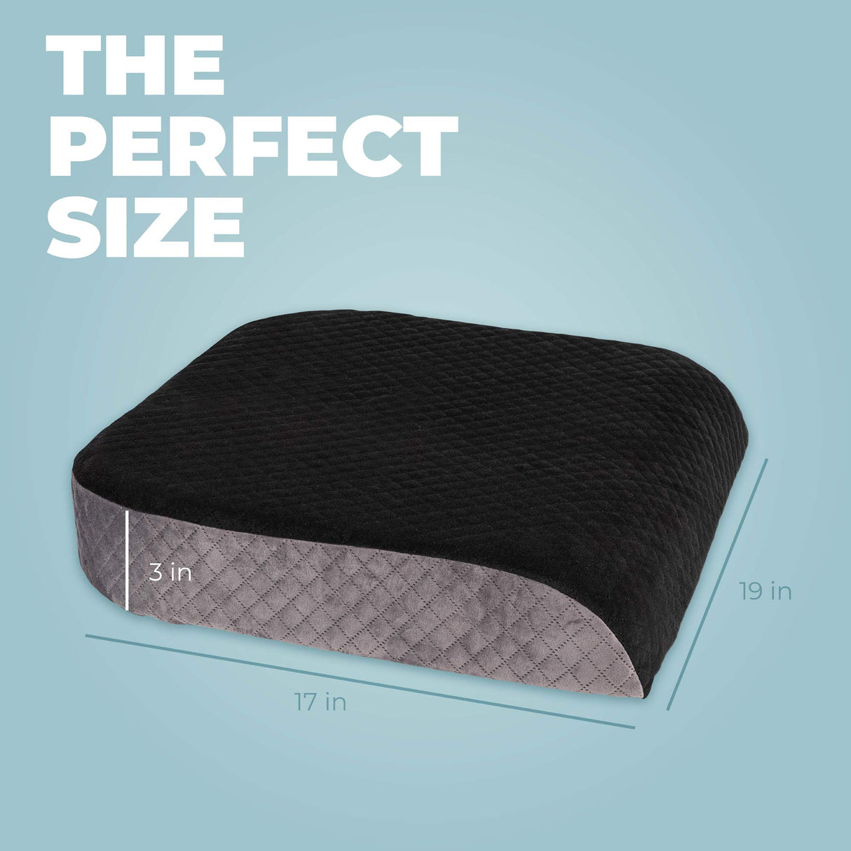 Kölbs Extra Large Seat Cushion, Stylish Plush Velvet Cover, X-Large Memory Foam for Office Chair, Floor Pillow, Cushion Back Pain Coccyx Pain Relief, Carry Handle (Extra Large)