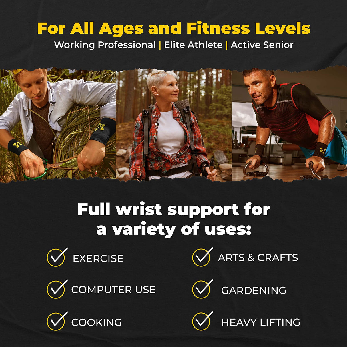 CopperJoint Compression Wrist Sleeve – Copper Hand Brace, Copper Wrist Compression Sleeve, Weight Lifting Wrist Support Brace, Hand Support for Sore Muscles, Yoga, Bowling, Sports - 1 Pair Medium