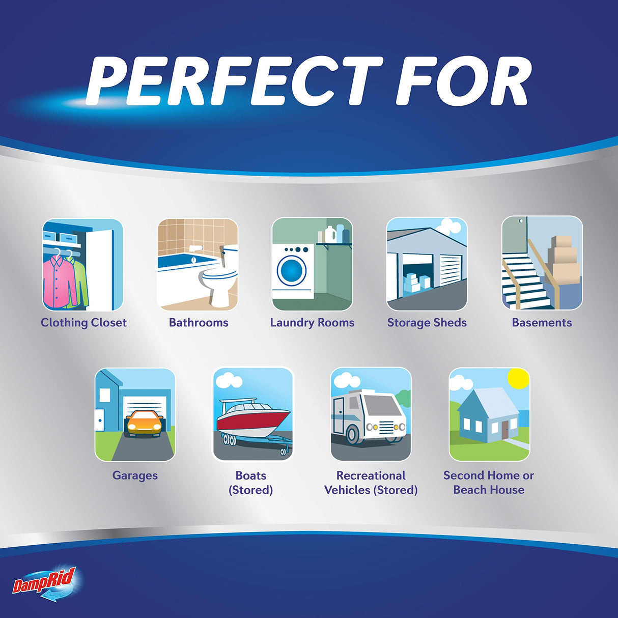 DampRid Fragrance Free Hanging Moisture Absorber, 16 oz., 3 Pack - Eliminates Musty Odors for Fresher Air, Ideal Moisture Absorbers for Closet, 14% More Moisture Absorbing Power*