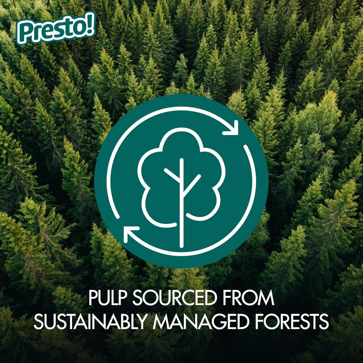 Amazon Brand - Presto! Flex-a-Size Paper Towels, 158 Sheet Huge roll, 6 Rolls, Equivalent to 19 Regular Rolls, White