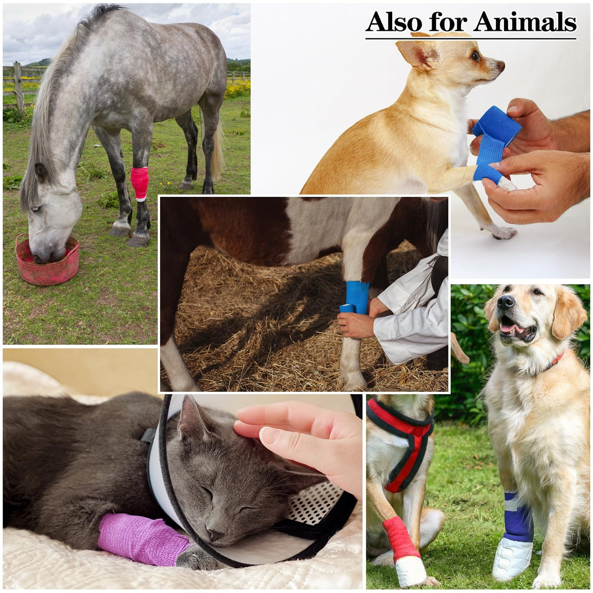 4" Self Adhesive Bandage Wraps, 24pcs Vet Wraps, Skin Color, 5 Yard Self Adherent Wraps for Sports, Wrist, Ankle and Swelling (4", Skin Color, 24pcs)