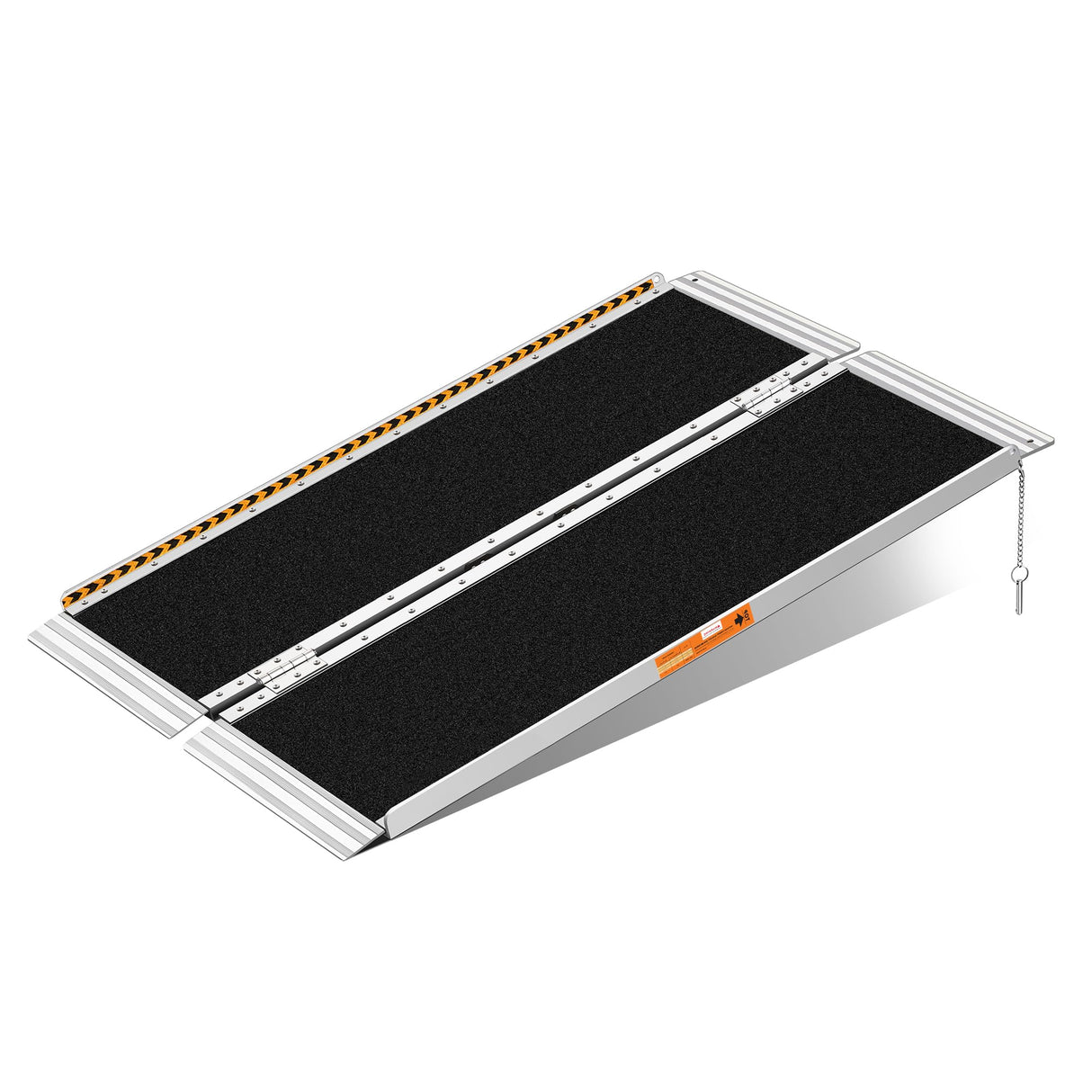 FACHNUO 4 Feet Portable Wheelchair Ramp, Non-Skid Aluminum Handicap Ramps with Handle, Folding Threshold Wheel Chair Ramp for Home Steps, Stairs, Entry, Threshold, Curbs, Stairs, 800LBS Capacity