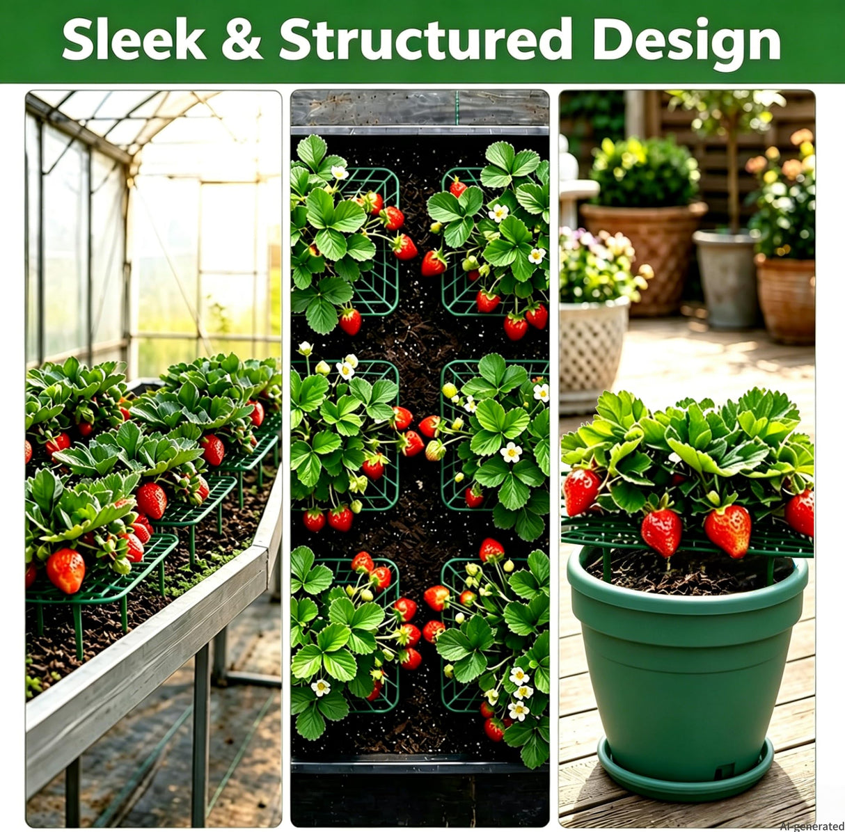 AWUREYIT 10 Pack Plastic Strawberry Plant Support Stands – Garden Wire-Style Frames for Raised Beds and Pots – Lightweight Stake Holders for Flower and Vegetable Plants – Outdoor and Indoor Gardening