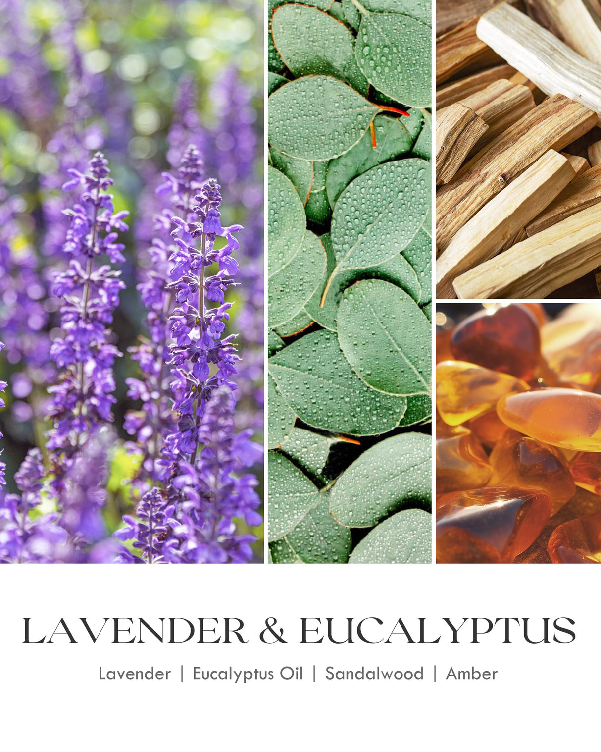 AOOVOO Lavender Scented Candles for Women - 20oz 3 Wick Soy Candles for Home Scented, Aromatherapy Candle with Crystals Inside, Birthday Gifts Christmas Candle for Women Mom