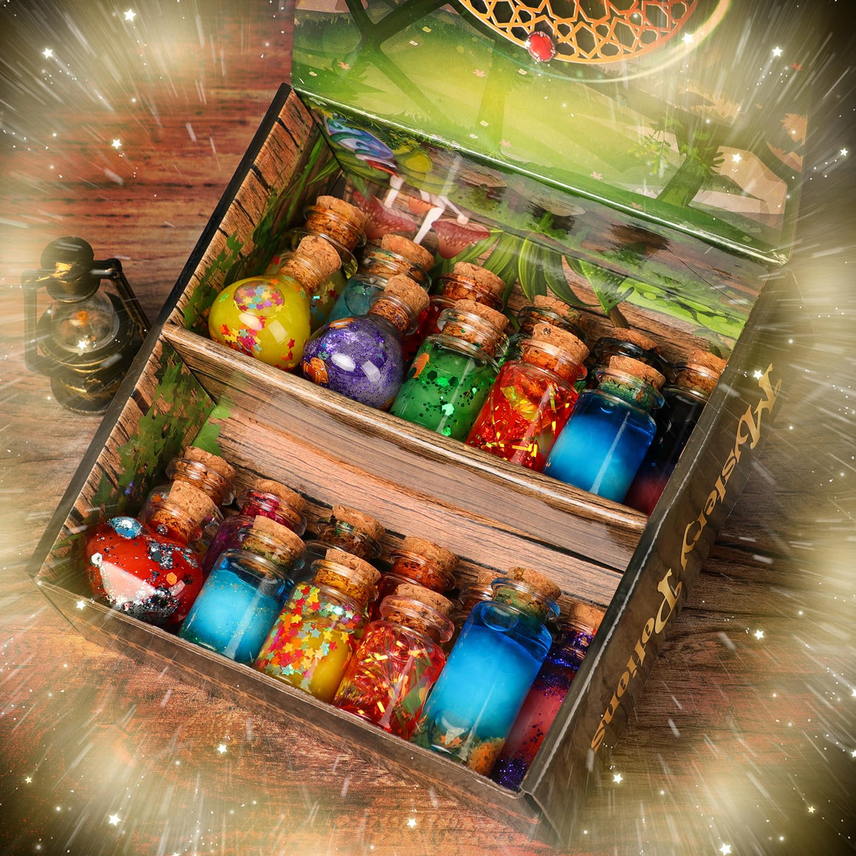 UOMTFAI Mystery Potion Craft Kit for Kids, Mix 20 Magic Wizard Potion, Creative Christmas Decorations Birthday Gifts Toys for Boys and Girls Age 6 7 8 9 10+