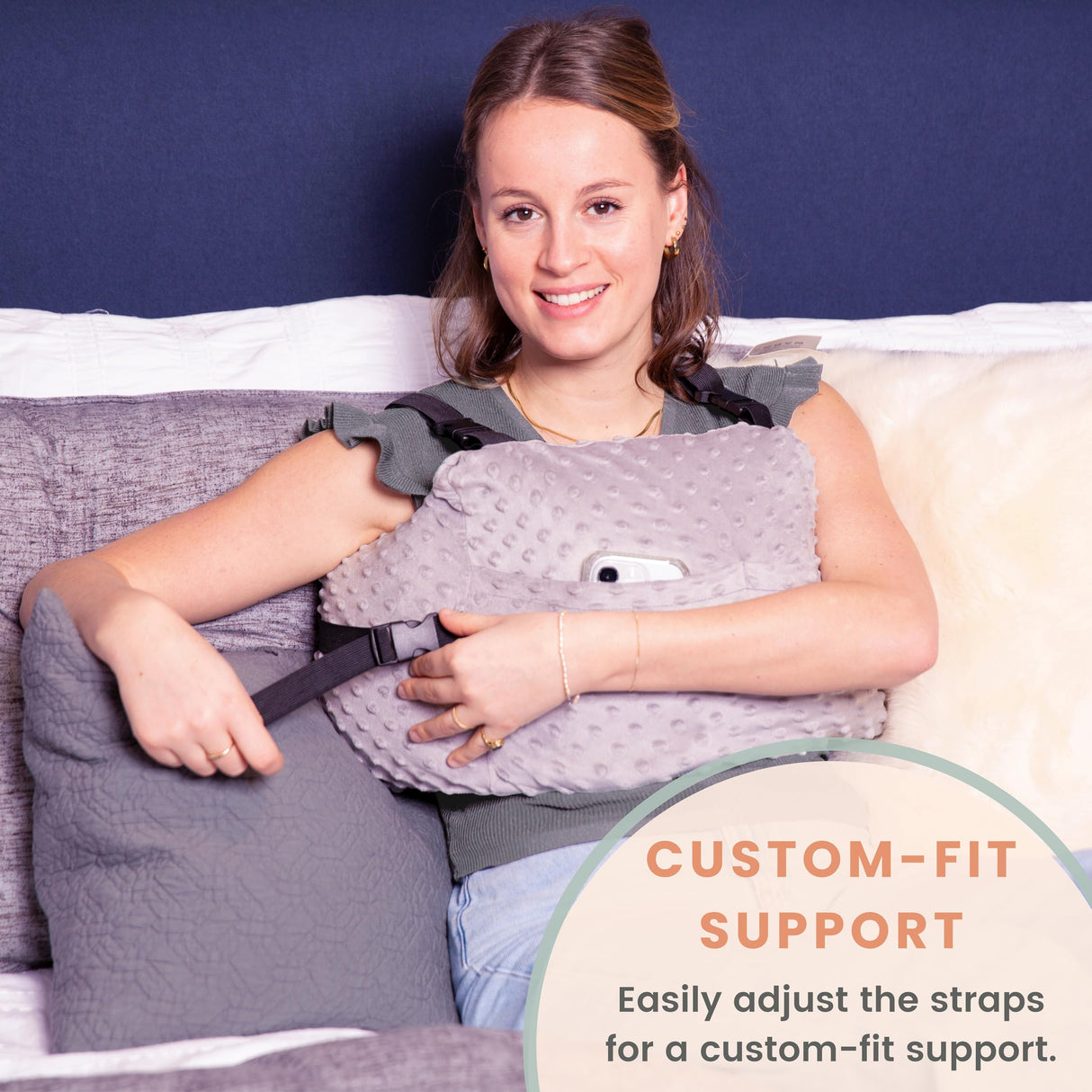 MOYOAMA Post Mastectomy Pillow - Mastectomy Pillows Post Op, Breast Pillow for Breast Surgery Recovery Supplies and Lumpectomy Recovery Supplies, After Mastectomy Must Haves, Breast Reduction Pillow