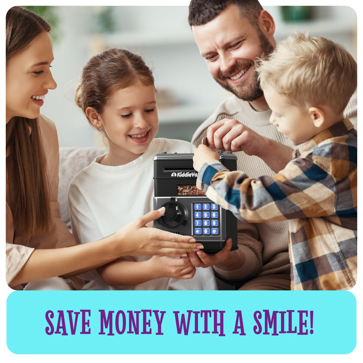 Piggy Bank for Kids - Electronic Money Saving Box w/Code- ATM Safe - Toy Coin Bank - Gifts for Boys Toys for Age 3, 4, 5, 6, 7, 8, 9 - Birthday Gifts for 8, 9, 10, 11, 12