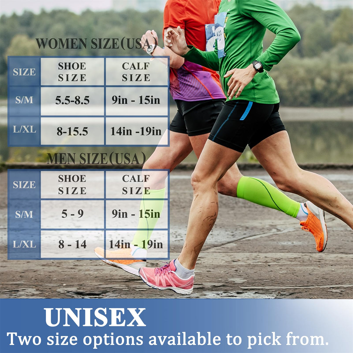 CHARMKING Compression Socks for Women & Men (8 Pairs) 15-20 mmHg Graduated Copper Support Socks are Best for Pregnant, Nurses - Boost Performance, Circulation, Knee High & Wide Calf (S/M, Multi 05)