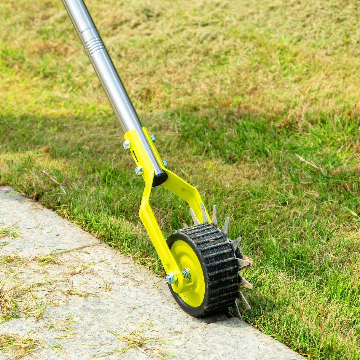 G GREENLY-AG 58-Inch Manual Edger Lawn Tool, Wheel Rotary Edger