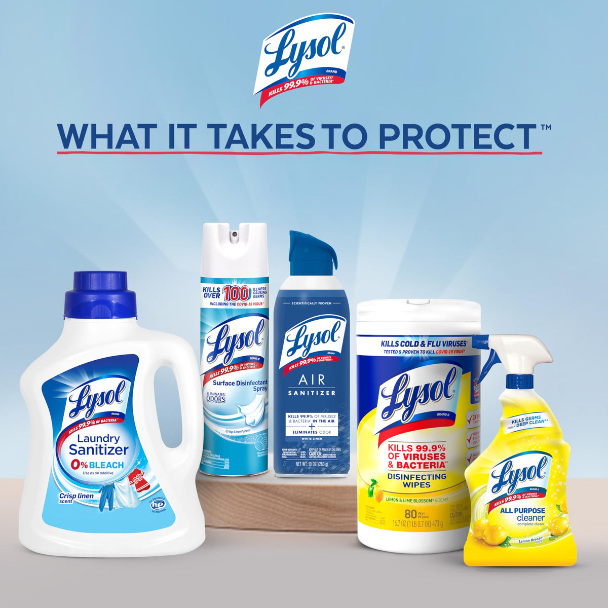 Lysol All Purpose Cleaner Spray, Lemon, Mango & Lavender, 32oz, 4 Pack
