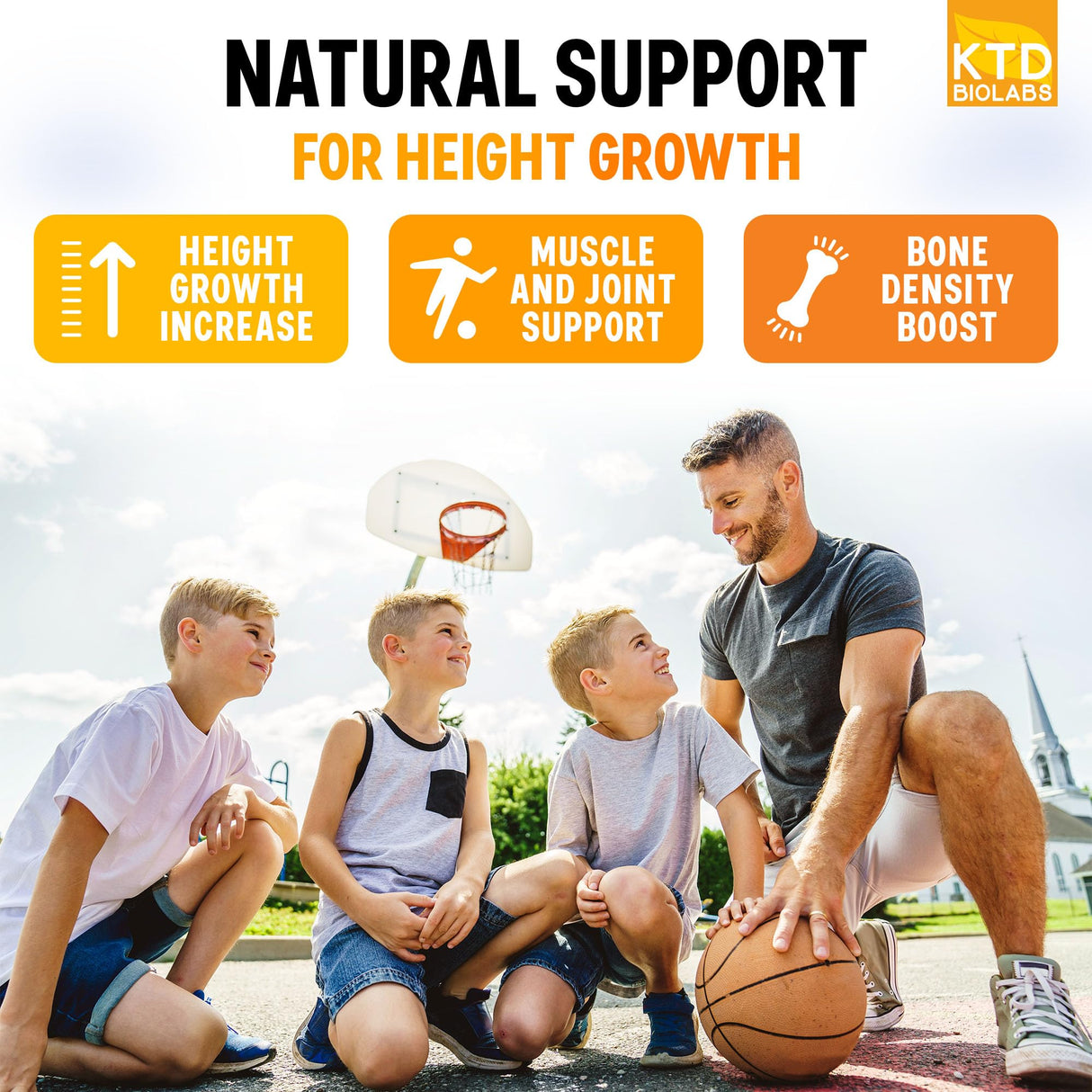 KTD BIOLABS Height Growth Maximizer - Made in USA - Natural Height Increase Booster & Teen Vitamins - Pills to Grow Taller at Any Age - Bone Growth Supplement for Adults & Kids