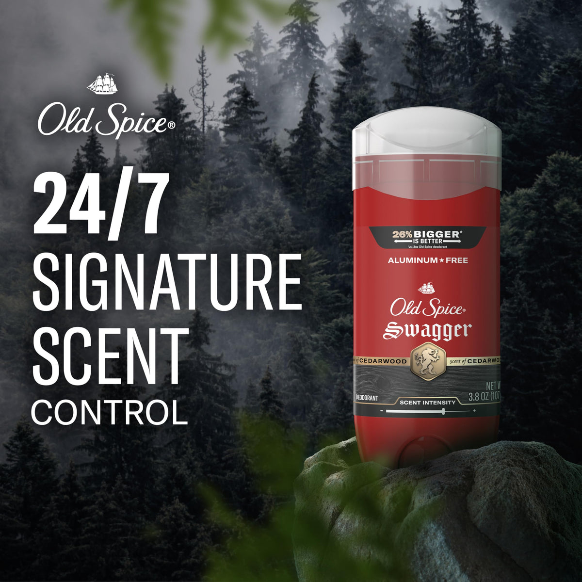 Old Spice Deodorant for Men, Aluminum Free, Swagger Scent, 3.8 oz Pack of 3