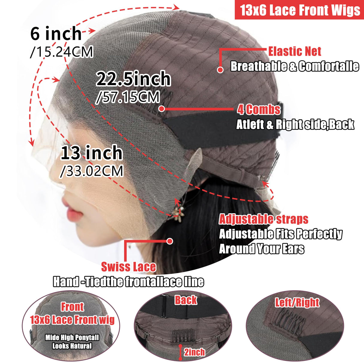 HOISAKA Wigs Human Hair 13x6 Lace Front Wigs Human Hair Body Wave 30 Inch Glueless Wig Human Hair Pre Plucked With Baby Hair 12A Brazilian Virgin Hair Wigs 200 Density