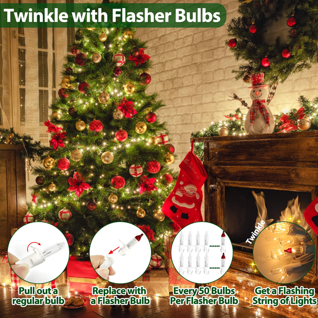 CXLHO Clear Christmas Lights 50FT 200 Incandescent Bulbs Warm White Mini Lights with White Wire for Christmas Tree, Garland, Thanksgiving, Wedding, Party, Home, Indoor & Outdoor Festival Decoration