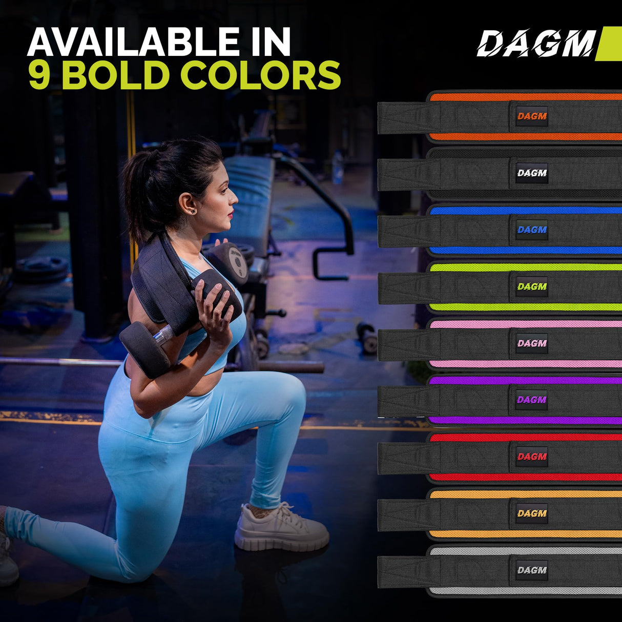 DAGM Hip Thrust Belt for Dumbbells heavy, Secure Glute Trainer with Non-Slip Extra Padding That Protects Your Hips - Ideal for Gym & Home Workouts - Use with Heavy Duty Kettlebells, Dumbbells, & Plates Hold up to 500 lbs