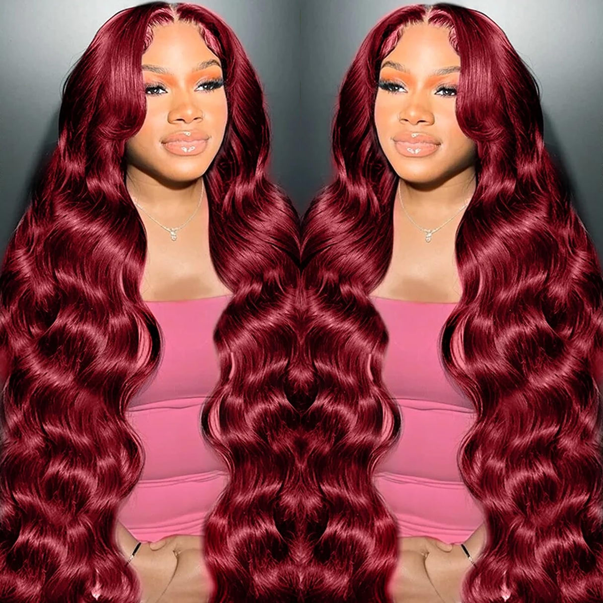 99j Burgundy Lace Front Wigs Human Hair 13x4 Body Wave Lace Front Wigs Human Hair Pre Plucked Glueless Red Wig Wine Red Lace Front Wigs Human Hair Wigs for Women 180 Density 26 Inch