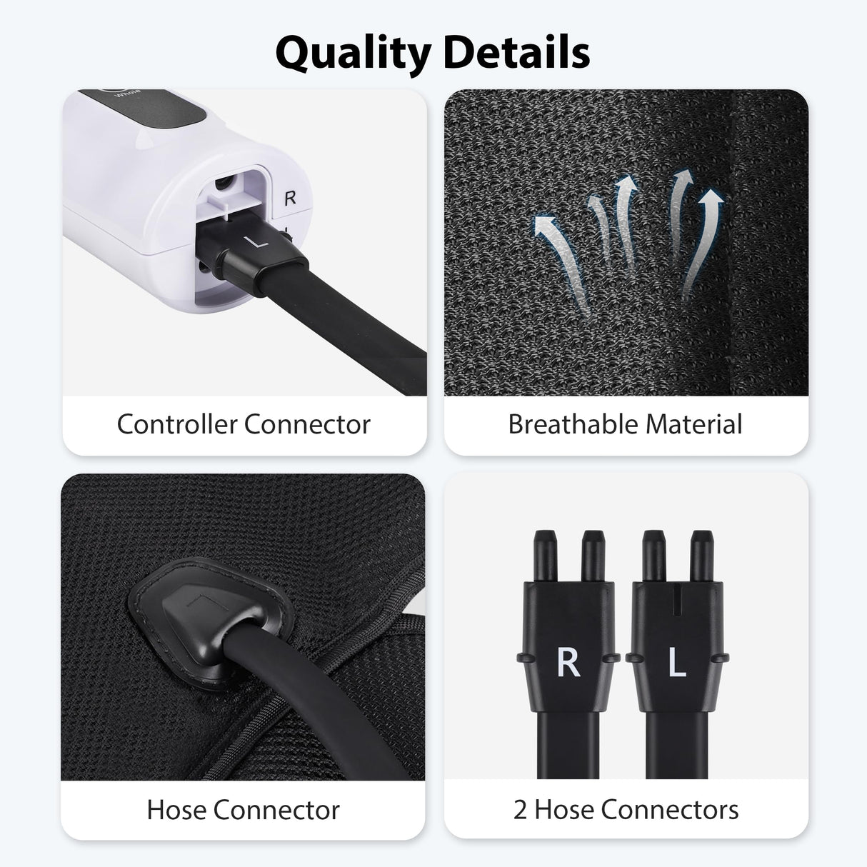 CINCOM Leg Massager for Circulation and Pain Relief, Air Compression Foot and Calf Massager Helpful for Relaxation, Swelling and Edema Gifts for Mom and Dad (with 2 Extensions) - FSA HSA Eligible