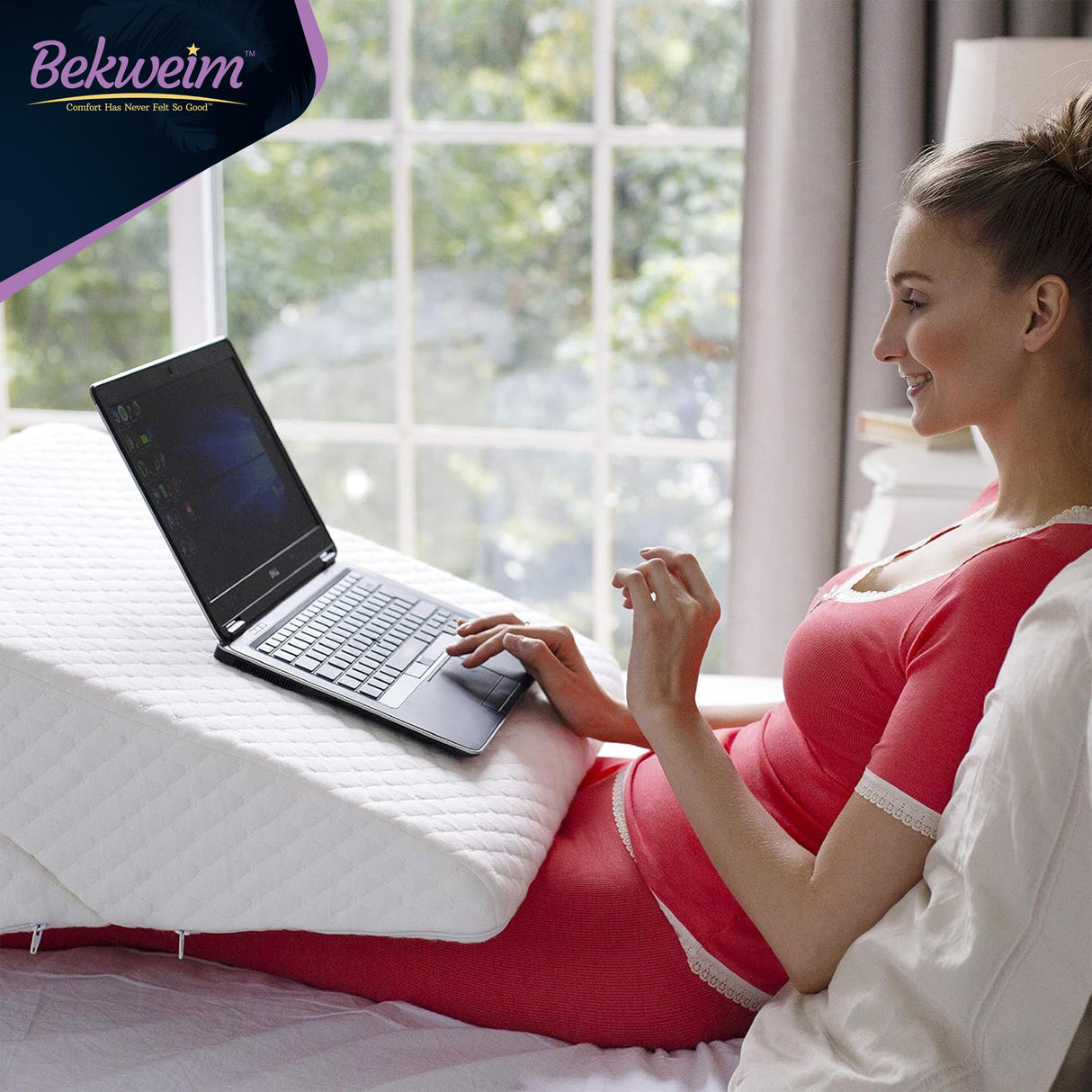 Adjustable Bed Wedge Pillow for Sleeping - Wedge Pillow for Sleep Apnea, Gerd, Acid Reflux Relief, Post Surgery - Foam Wedge Pillow for Back Pain Relief, Sleep Apnea Pillow Wedge or for Seniors