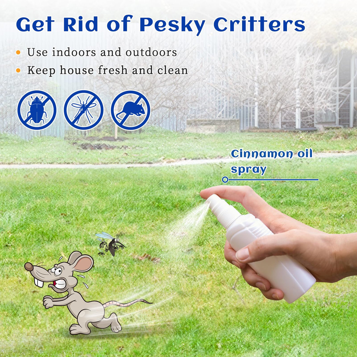 HIQILI Cinnamon Essential Oil for Candle, Spary & Diffuser - 100% Pure Natural - Indoor and Outdoor