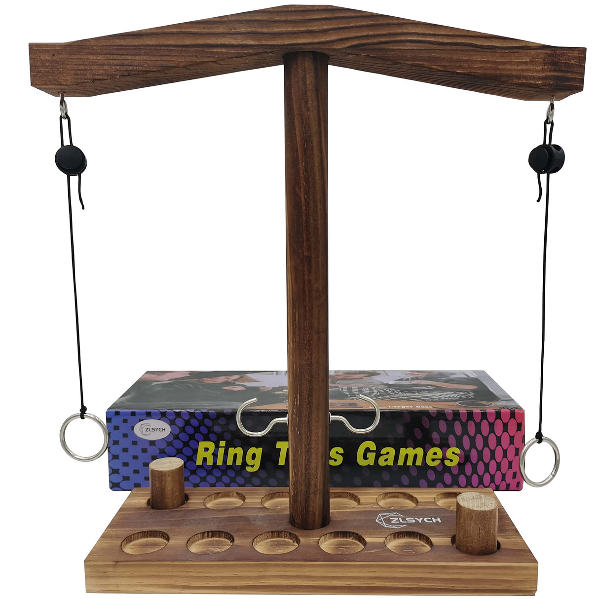 Board Games for Indoor/Outdoor Family & Party Fun - Ring Toss Game Set with Easy Assembly, Perfect for Halloween Games, Thanksgiving, Christmas Parties & White Elephant Exchanges - Portable Design
