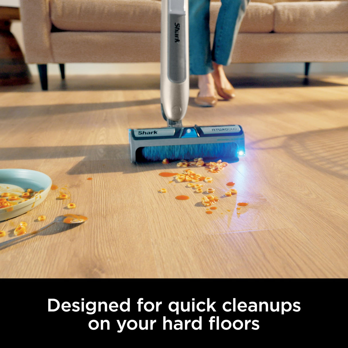 Shark WW201 HydroDuo with Dirt-Reveal Technology, Cordless, Hard Floor Cleaning System, Wet & Dry Debris Pickup, Mops & Scrubs All at Once, Hardwood, Tile, Laminate & Stone, Stone Metallic (Renewed)