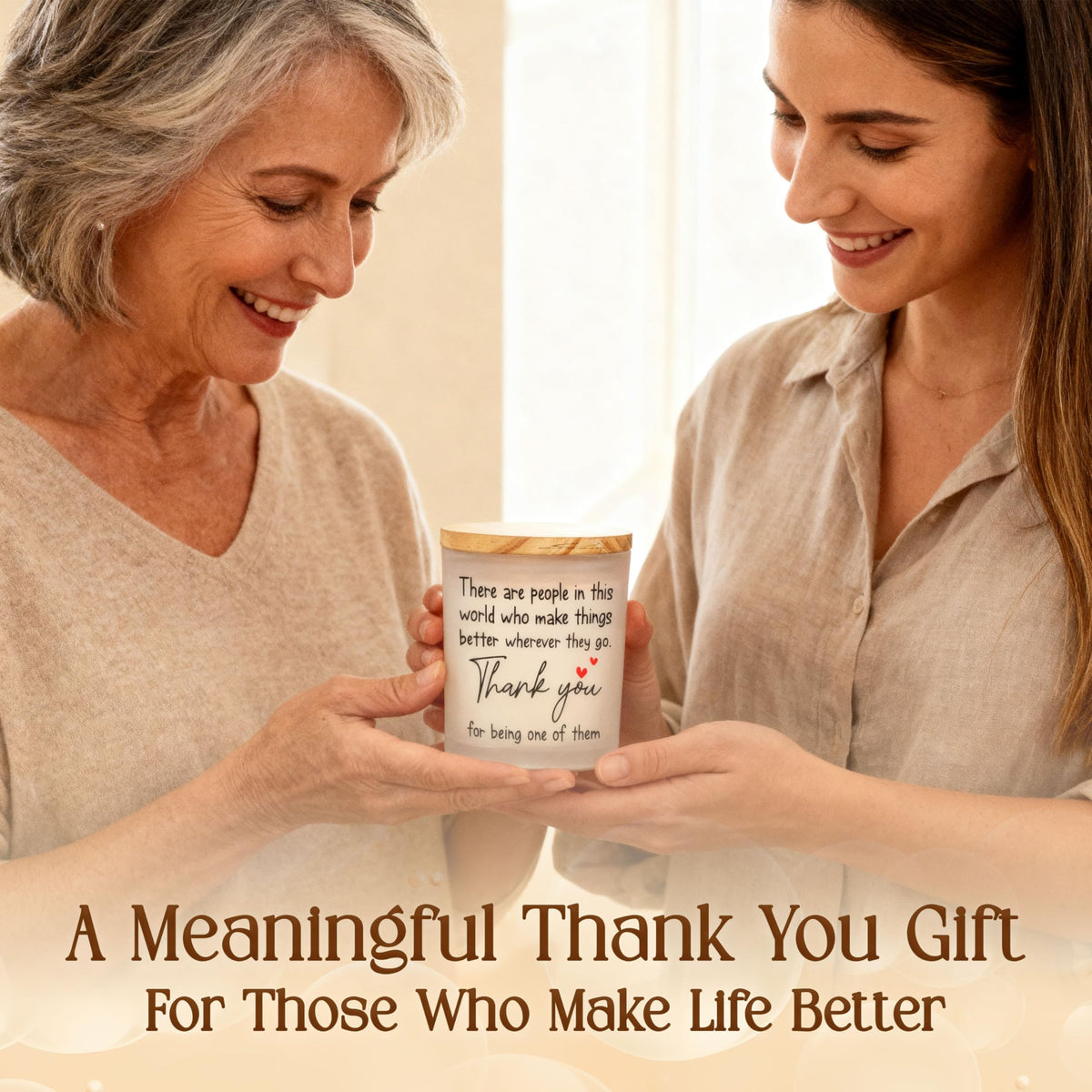 OASSIE Thank You Gifts for Women - Vanilla Lavender Scented Candle 10 oz