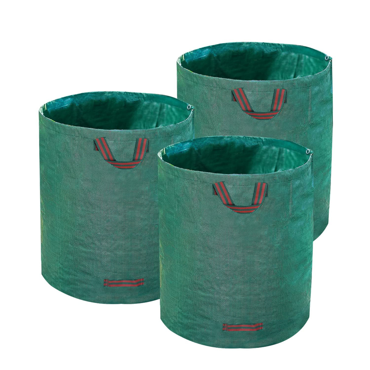 Hugeleaf 3 Packs 72 Gallon Reusable Yard Waste Bags, Collapsible Leaf Bags with Reinforced Handles, Extra Large Heavy Duty Garden Waste Bags for Leaves Garden Clean Up