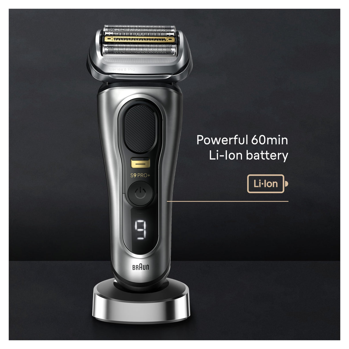 Braun Series 9 9517s PRO+ Electric Razor for Men, 5 Pro Shave Elements & Precision Long Hair ProTrimmer, Charging Stand, Braun’s Best for Smooth Skin, Wet & Dry Electric Razor with 60min Runtime