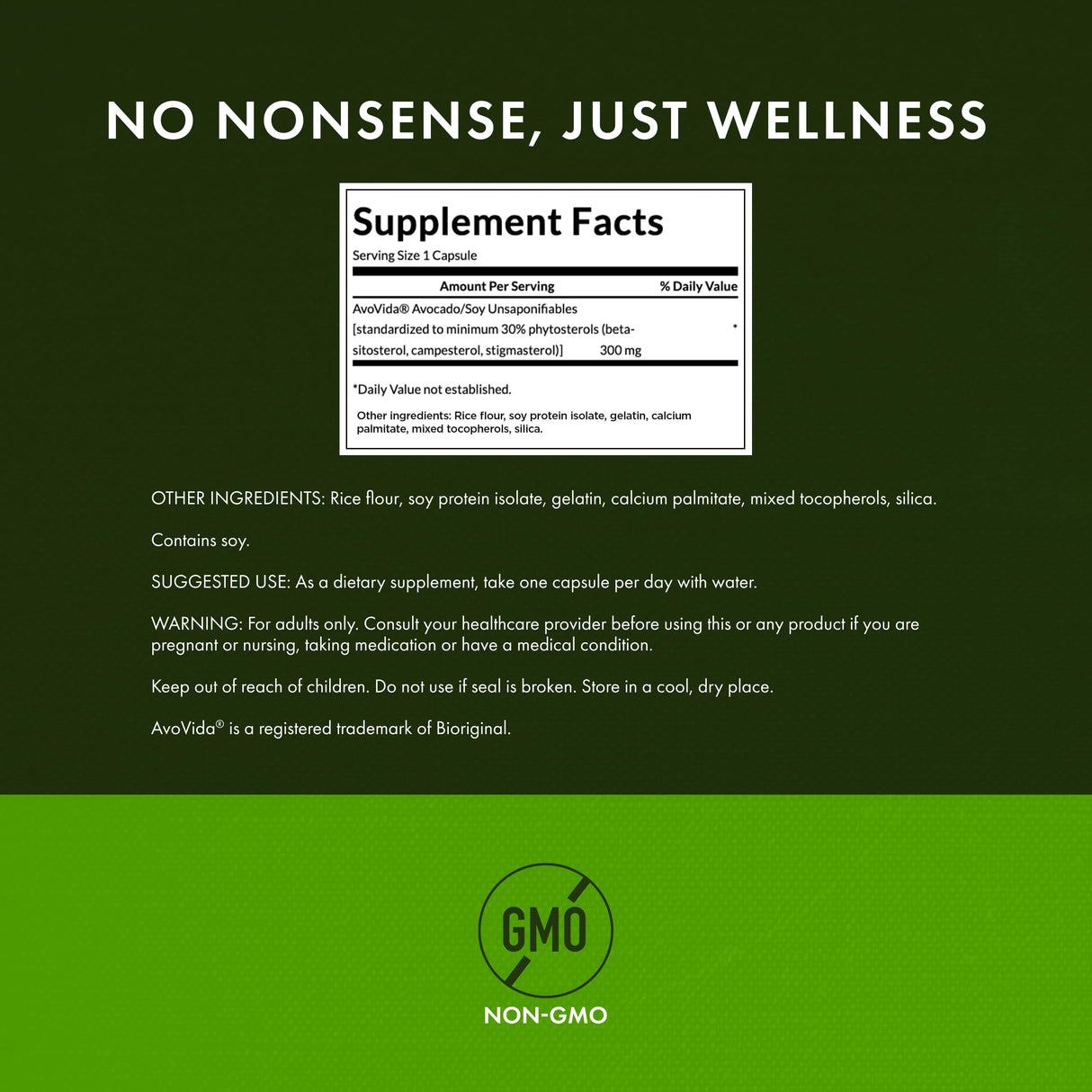 Swanson Avocado Soy AvoVida Maximum Strength ASU Supplement for Joints 300 mg 60 Capsules