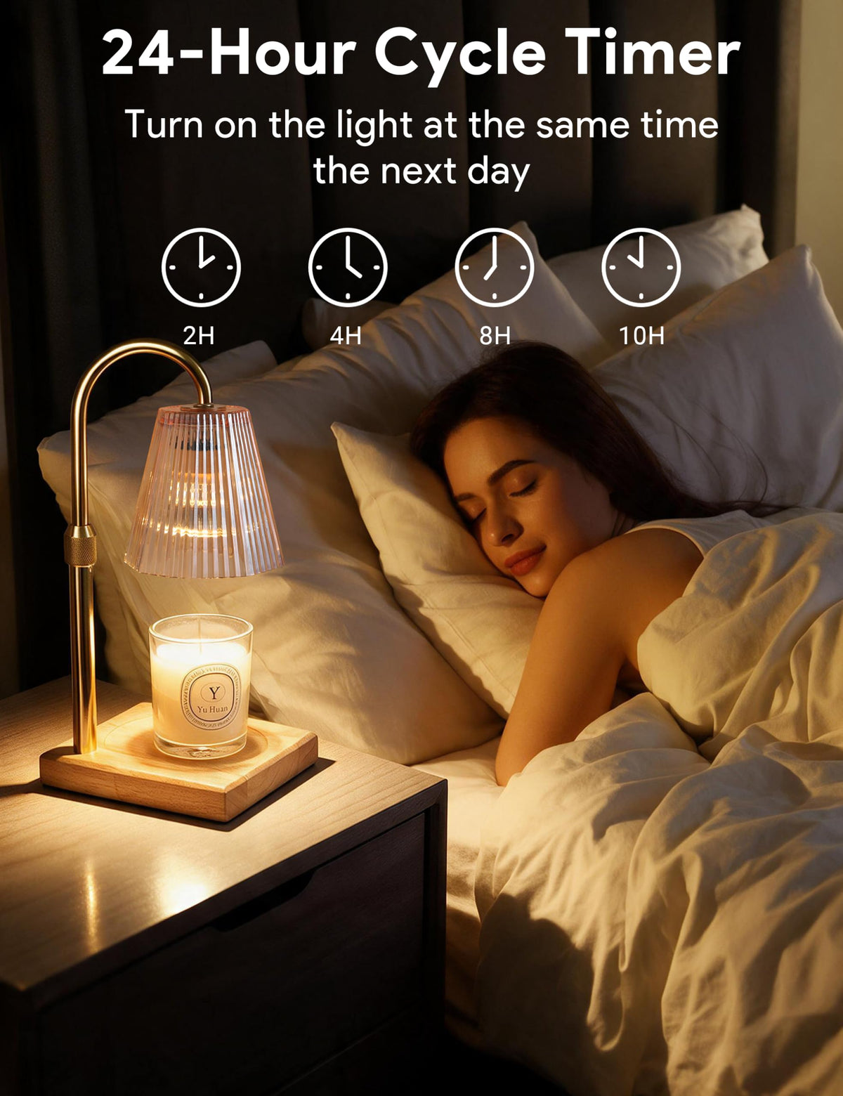Allanmen Candle Warmer Lamp Gold, Home Decor, Brithday Gifts for Women Mom