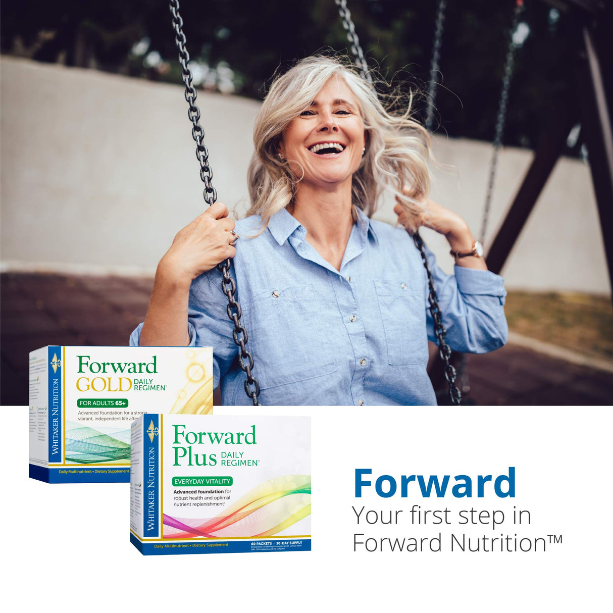 Dr. Whitaker's Forward Gold Daily Regimen Multi-Nutrient Vitamin Supplement for Adults 65+, 60 Packets (30-Day Supply)