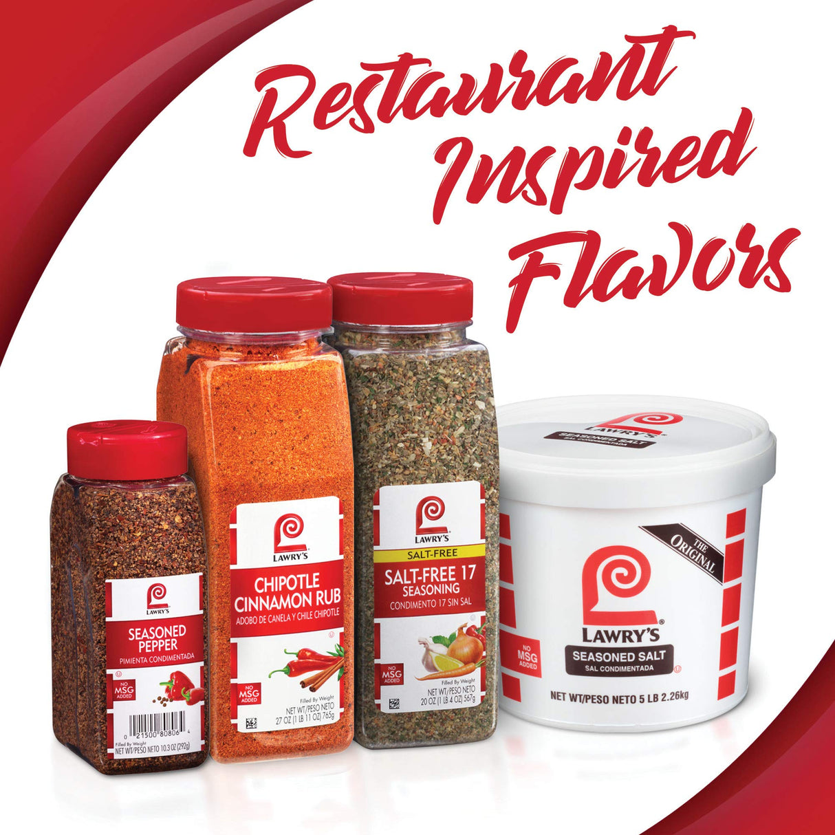 Lawrys Seasoned Salt, 5 lb - One 5 Pound Container of All-Purpose Seasoned Salt Made With Perfect Blend of Salt, Garlic, Turmeric, Celery, Paprika and Other Spices