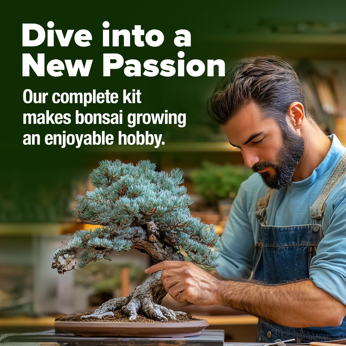 Bonsai Tree Kit 𝗨𝗦𝗔 Gifts for Men & Women - Grow 4 Bonsai Trees - Unique Gardening Crafts for Adults, DIY Hobbies for Plant Lovers & Gardeners - Unusual Christmas Gift Ideas for Mom & Dad