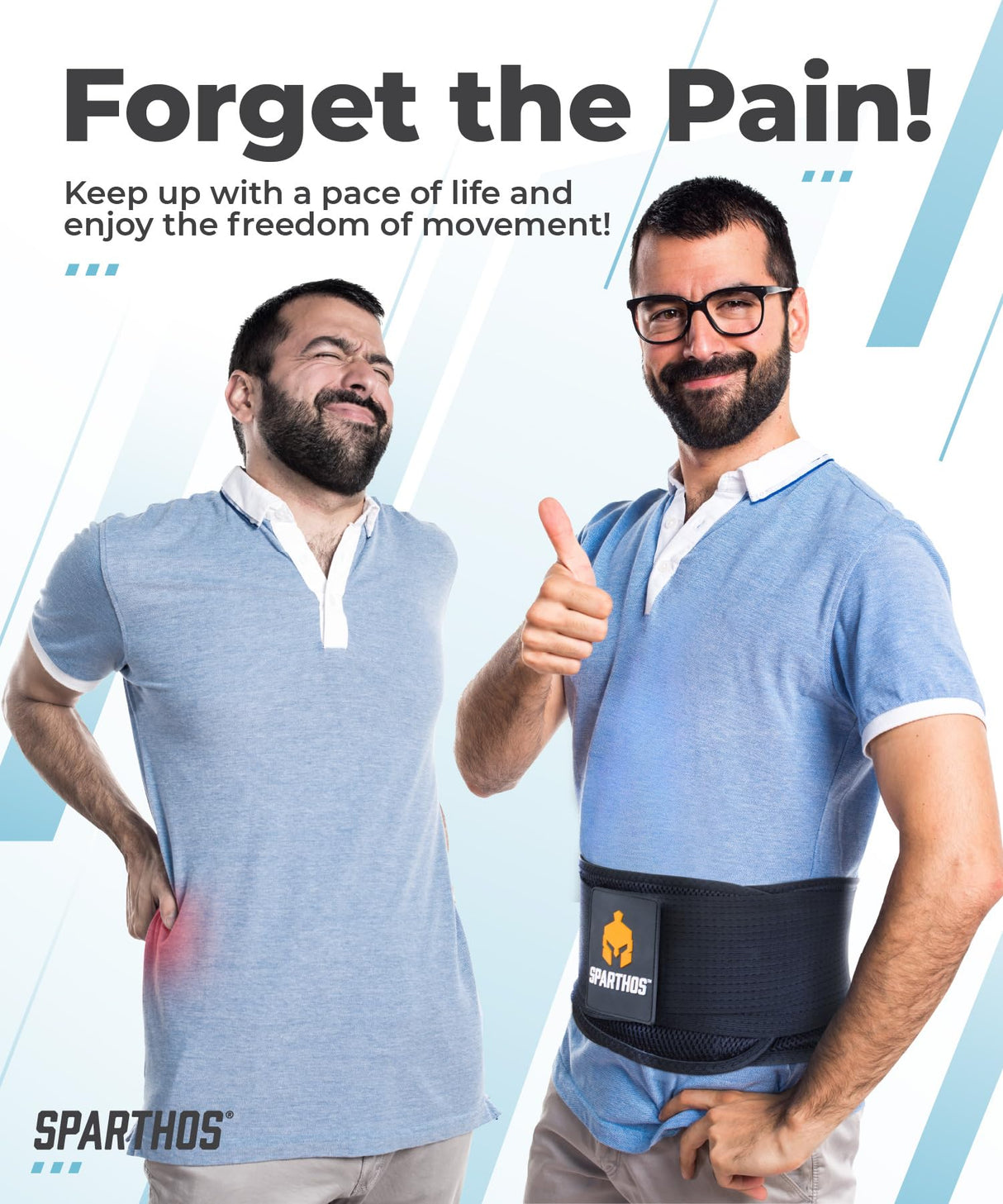 Sparthos Back Brace for Lower Back Pain - Immediate Relief from Sciatica, Herniated Disc, Scoliosis - Breathable Design With Lumbar Support Pad - For Home & Lifting At Work - For Men & Women - (XL)