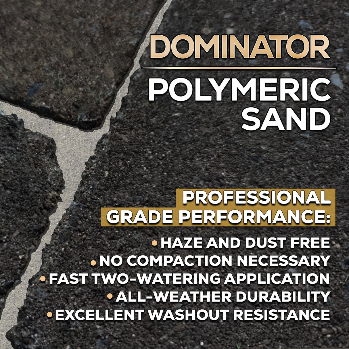 10 Pound Titanium Gray DOMINATOR Polymeric Sand with Revolutionary Ceramic Flex Technology for Stabilizing Paver Joints/Gaps, 1/8” up to 4”, Professional Grade Results