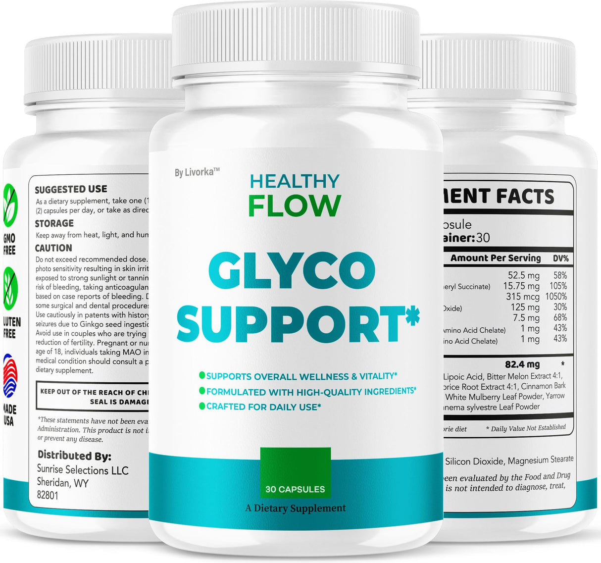 (2 Pack) Healthy Flow Capsules - Official HealthyFlow Supplement Support Premium Pills - All Natural Ingredients Healthy Levels, Healthyflow Advanced Formula Pastillas, 60 Capsules for 2 Months