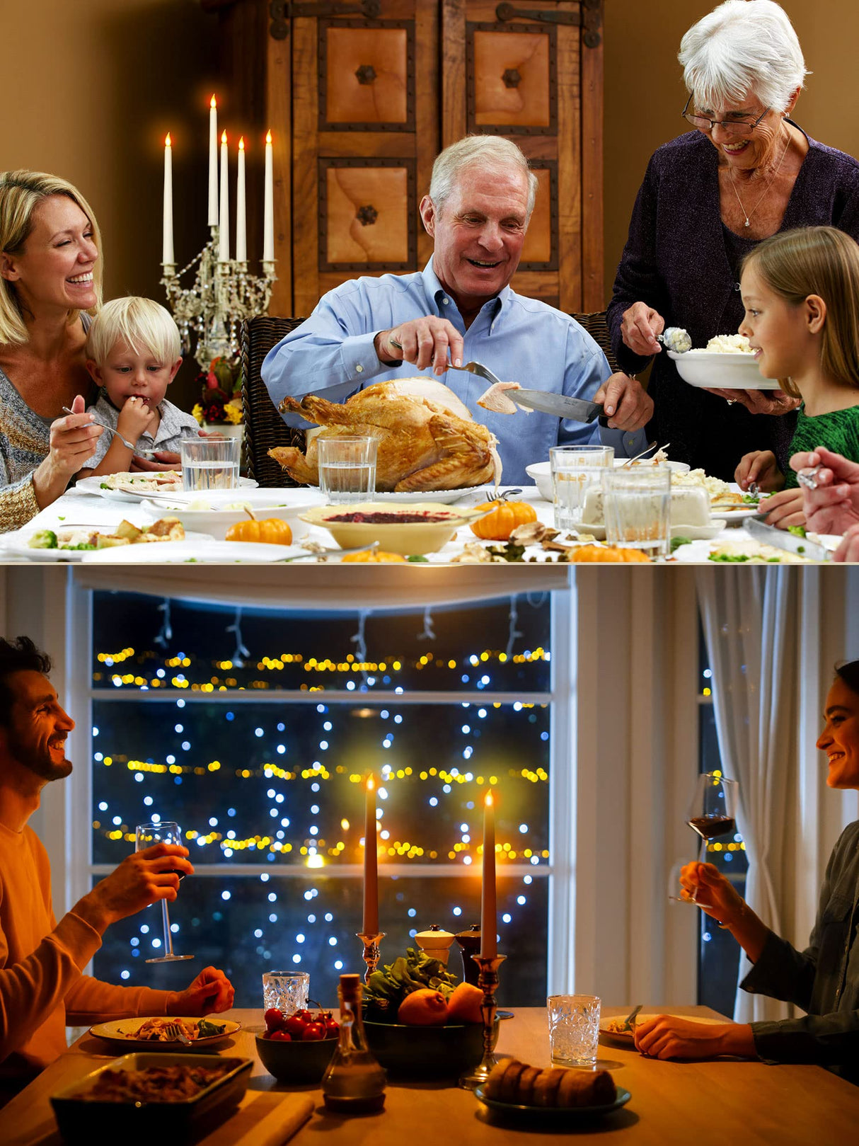 Treela 24 Pcs Flameless Taper Candles Battery Operated Bulk Fake 11 Inch Candles Light LED Candlesticks Flickering Tapered for Wedding Halloween Christmas Decoration(Ivory,Basic)