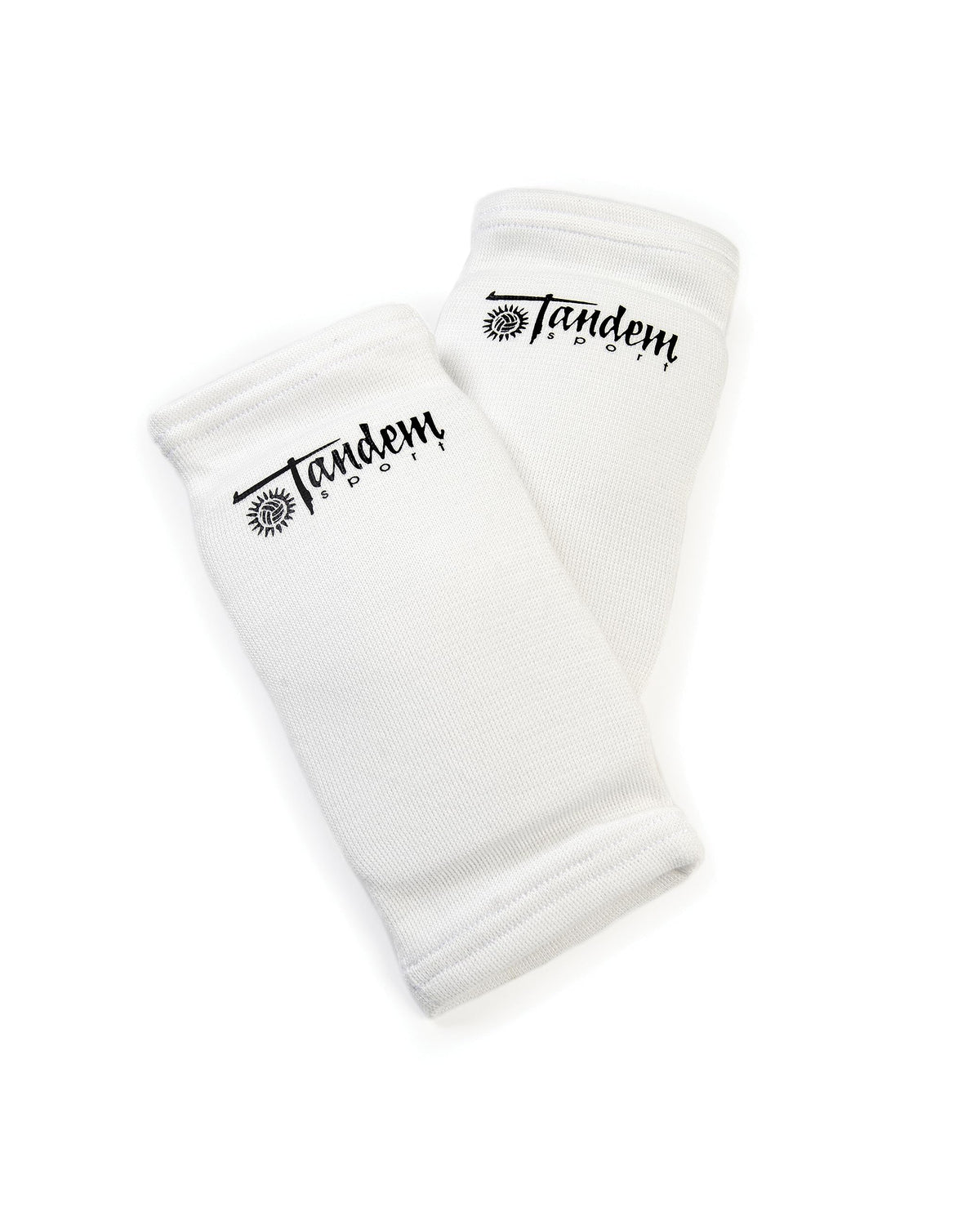 Tandem Sport Volleyball Elbow Pads - Volleyball Pads for Floor Burns and Bruises - Non-Bulky Volleyball Elbow Pads - White