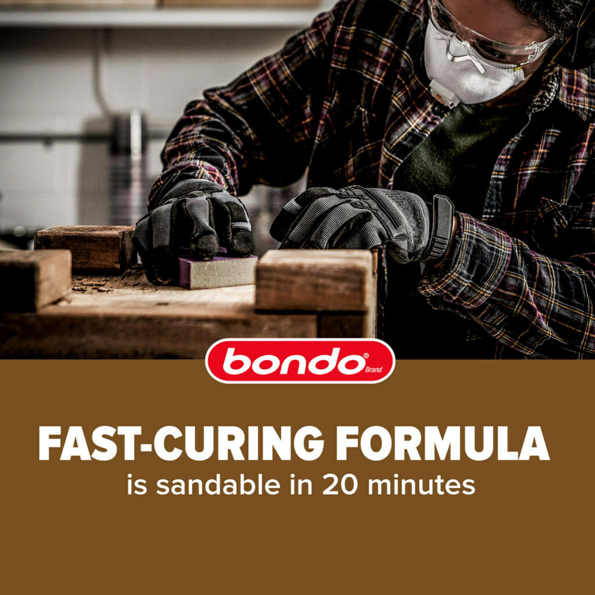 3M Bondo Wood Filler 30 oz (850.49 g) with Bondo Cream Hardner 0.5 oz (14g), Repairs Chips and Cracks in Wood, Sandable, Paintable, and Stainable (WF-QT-ES)