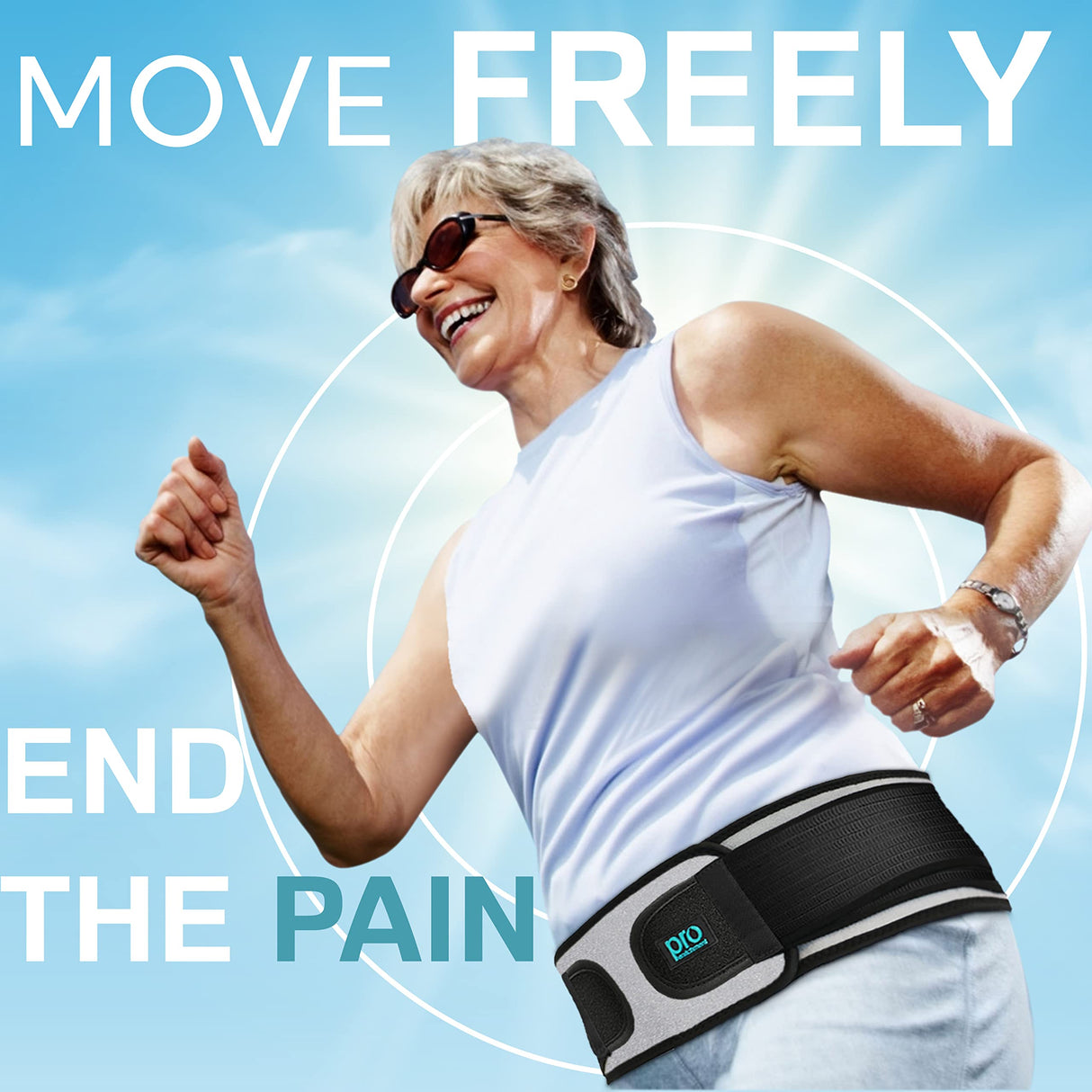 Pro Enrichment Sacroiliac SI Joint Hip Belt - Lower Back Support Brace for Men and Women - Pelvic Support Belt - Trochanter Belt - Sciatica Pelvis Lumbar Hip Pain Relief - FSA HSA Eligible (Regular)