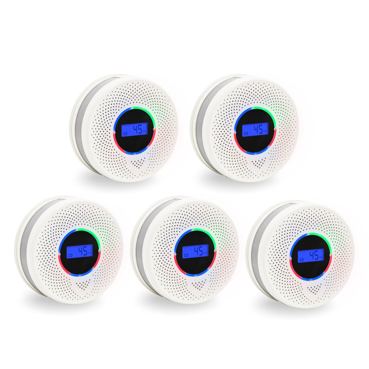 Kesy Upgraded Smoke and Carbon Monoxide Detector 10-Year Lifespan, Dual Sensor Smoke Alarm & Carbon Monoxide Detector (5 Pack)