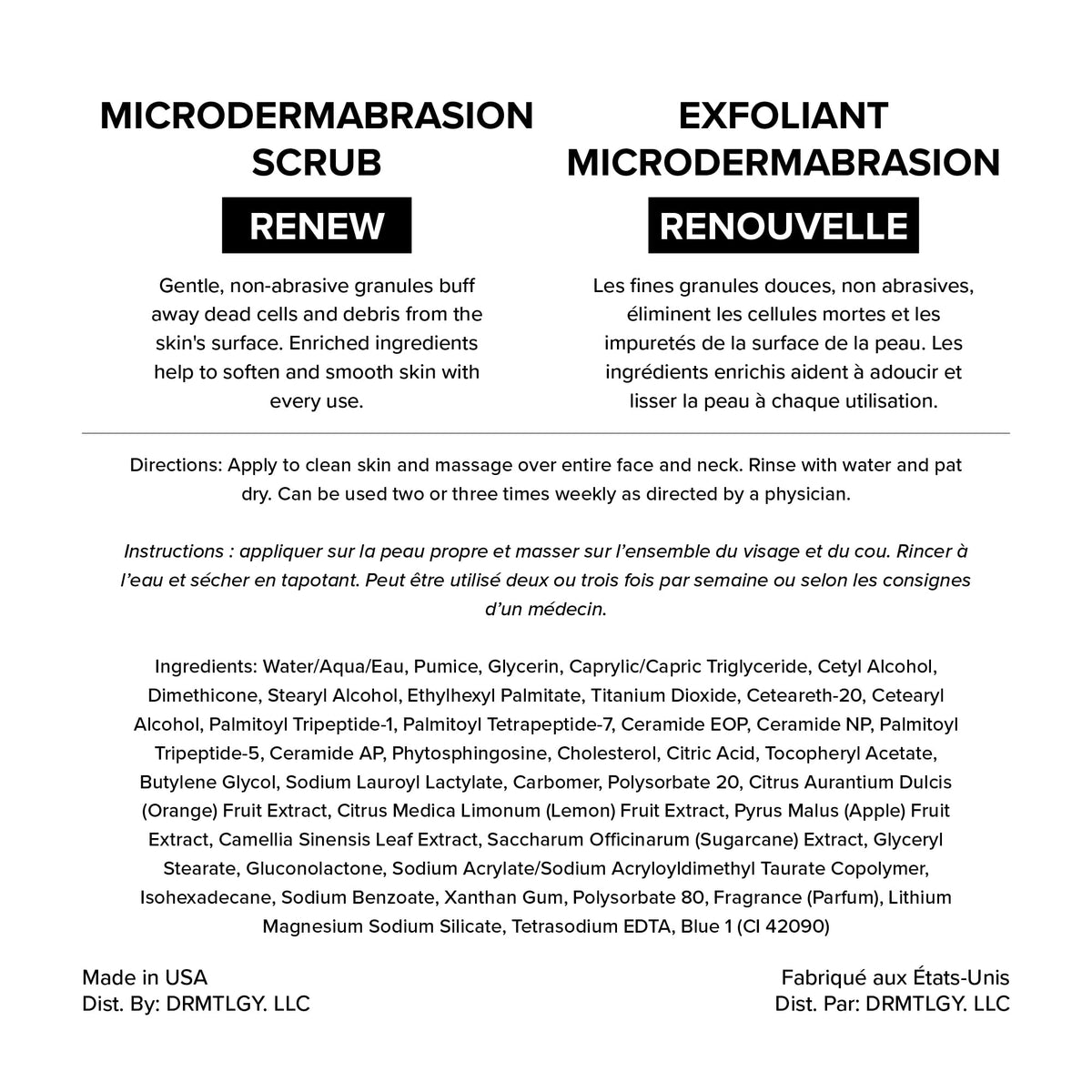DRMTLGY Microdermabrasion Scrub | Gentle Facial Exfoliating Scrub
