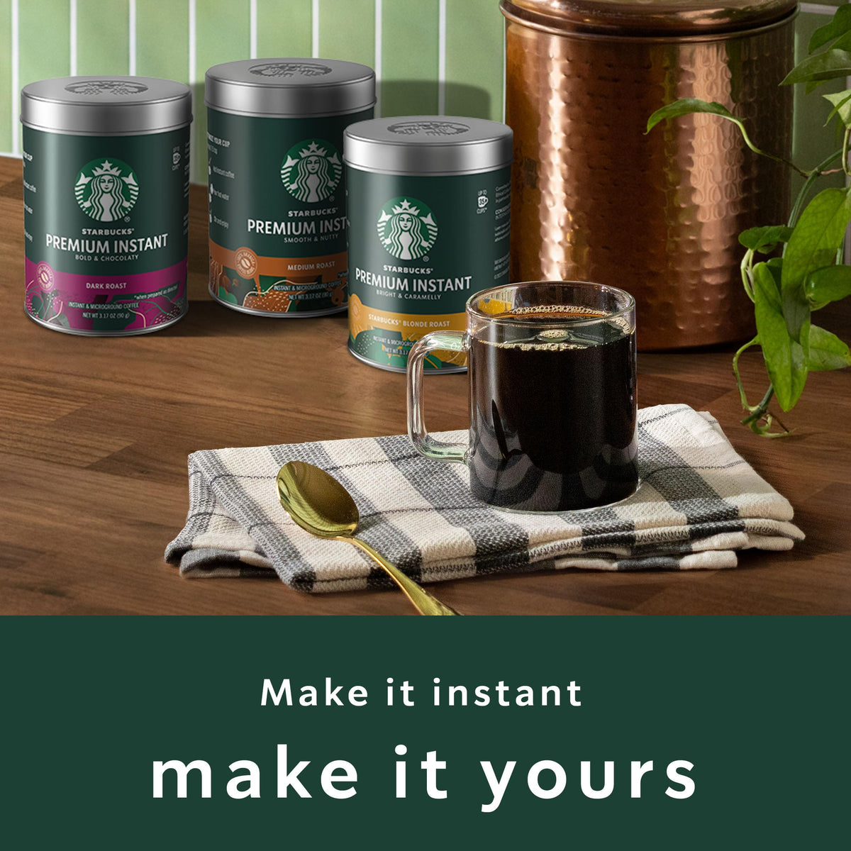 Starbucks Premium Instant Coffee, Dark Roast Coffee, 3.17 Oz Tins, 3-Pack