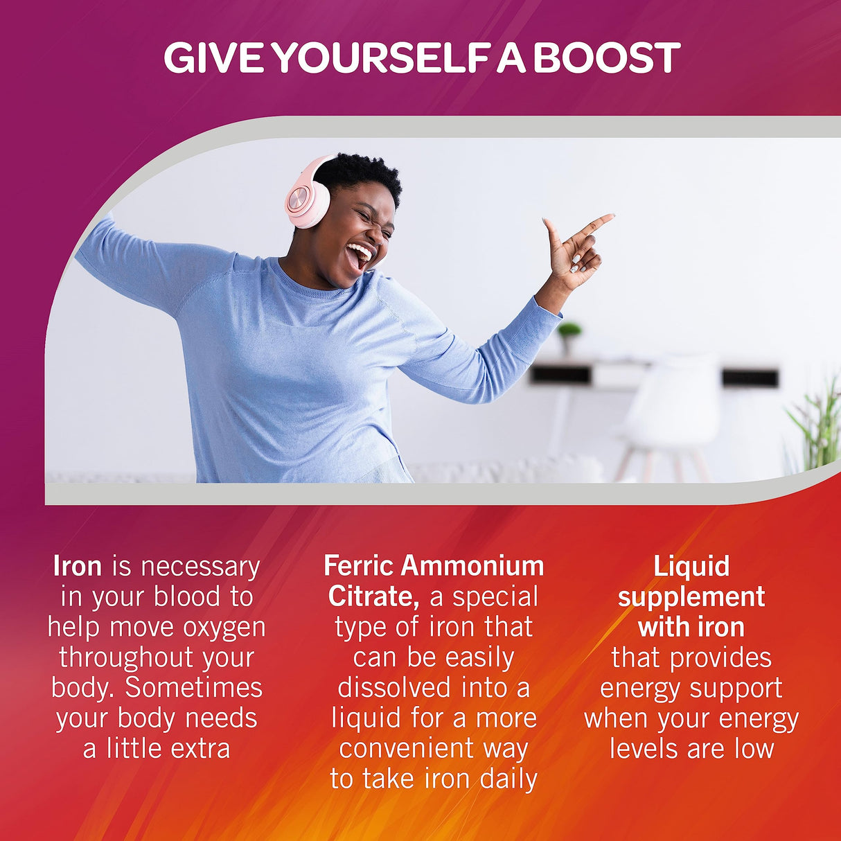 5 Pack Geritol, Liquid Vitamin and Iron Supplement, Energy Support, Contains High Potency B-Vitamins and Iron, Pleasant Tasting, Easy to Swallow, No Artificial Sweeteners, Non-GMO, 12 Oz