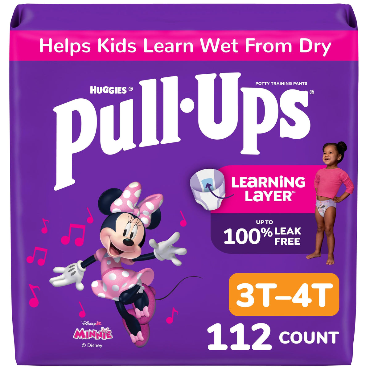 Pull-Ups Girls' Potty Training Pants, Size 3T-4T, 112 Count