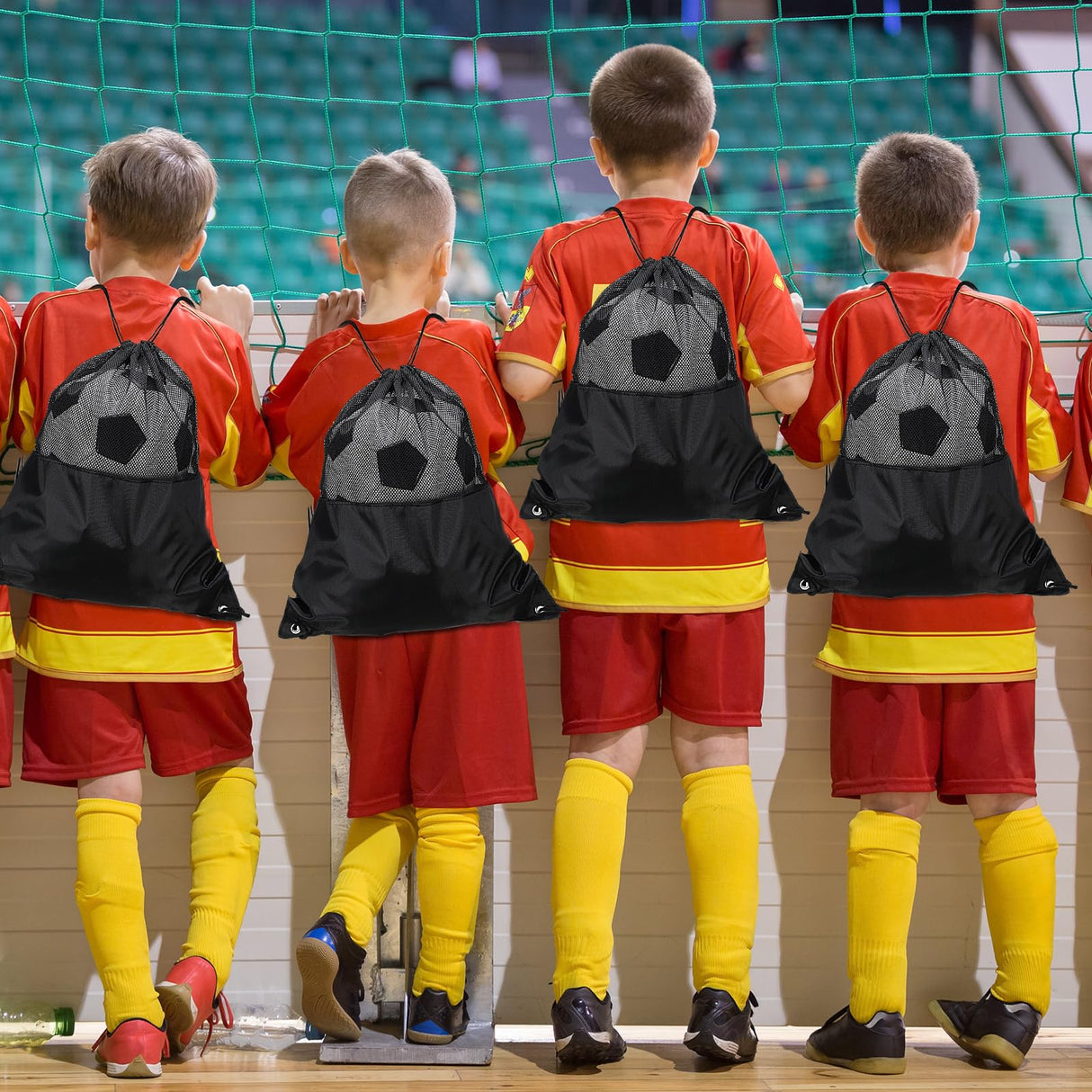 Glimin 12 Pcs Operation Christmas Deflated Soccer Balls Size 5/4 Bulk with Pump Drawstring Bag for Official Soccer Sport Christian Charity Donation Xmas Gift ()