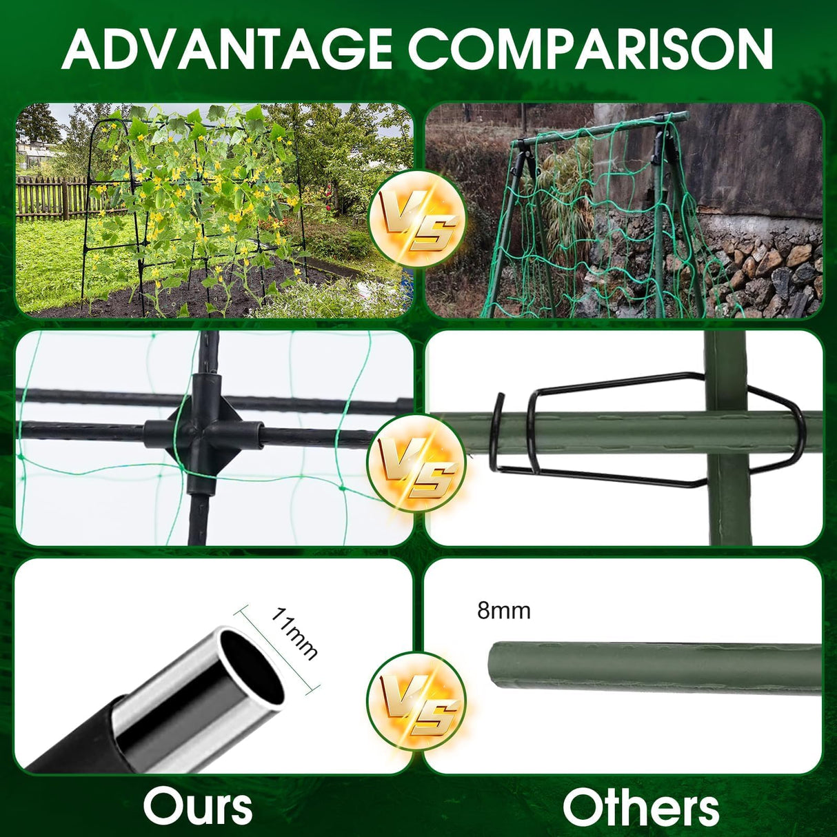 50"x48"Cucumber Trellis, Garden Arch Trellis for Climbing Plants Outdoor
