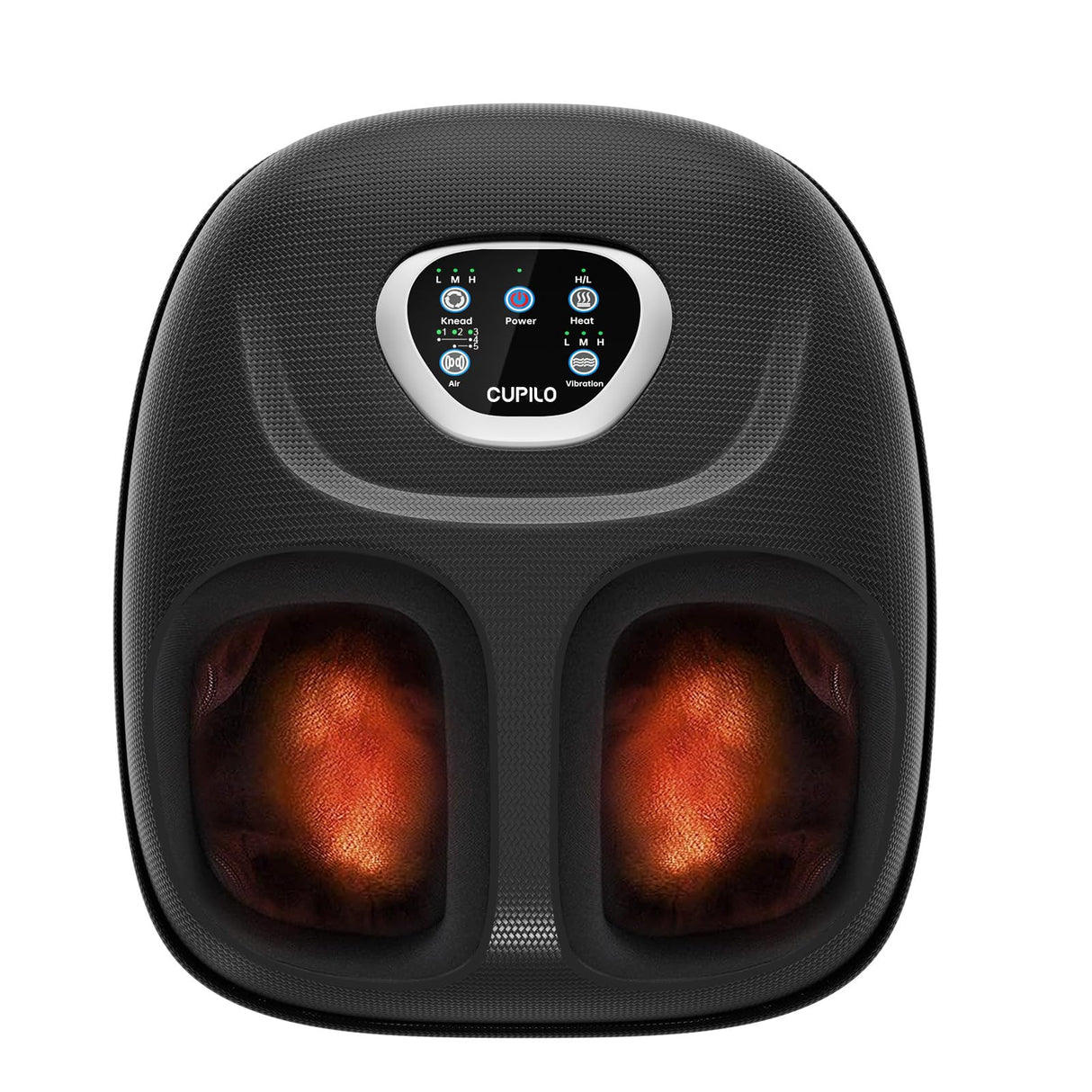 CuPiLo Foot Massager with Heat, FSA HSA Eligible Shiatsu Foot Massager for Plantar Fasciitis,Adjustable Vibration & Pressure for Neuropathy Pain, Gifts for Women Men Mom Her, Fits Up to 13"